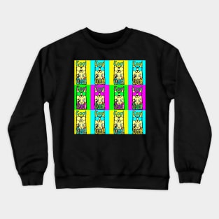 Cats,graffiti,urban,tattoo,tattoos,graphic,vintage,sticker,retro,punk,metal Crewneck Sweatshirt